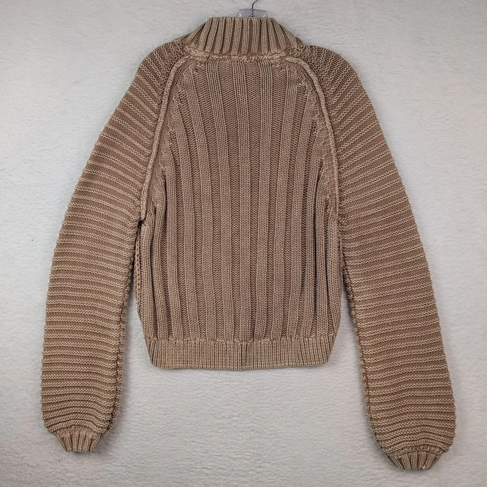 Free People Sweetheart‎ Sweater Women's Small Cotton Sandcastle Slouchy
